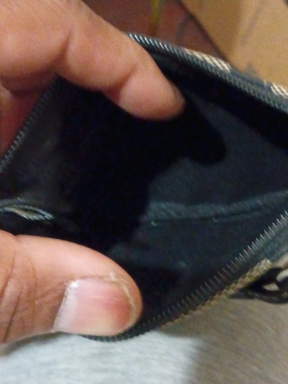 Coach Classic Signature Logo Black Gray Wristlet Coin Purse - Picture 11 of 13
